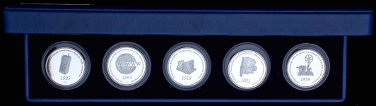 Набор из 5-ти сер. памятных жетонов "ВолгаТелеком" (в п/у)