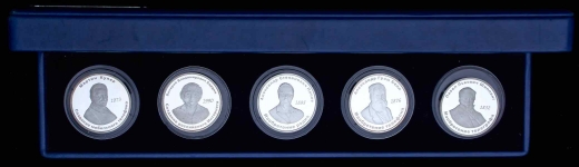 Набор из 5-ти сер  памятных жетонов "ВолгаТелеком" (в п/у)