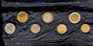 Годовой набор монет РФ 1992 года (в мяг. запайке) ЛМД