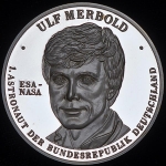 Медаль "Ульф Мербольд - первый западногерманский астронавт" 1983 (Германия)