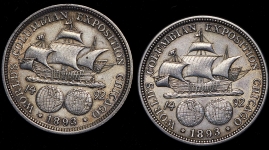 Набор из 2-х 1/2 доллара "Колумб" 1893 (США)