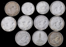 Набор из 11-и сер. монет (Германия)