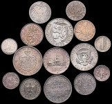 Набор из 15-ти сер. монет (страны мира)
