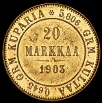 20 марок 1903 (Финляндия) L