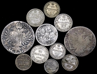 Набор из 11-ти сер. монет