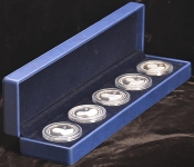 Набор из 5-ти сер. памятных жетонов "ВолгаТелеком" (в п/у)