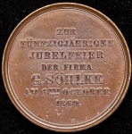 Медаль "50-летие компании SOHLKE" 1869 (Пруссия)