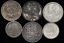 Набор из 6-ти сер. монет