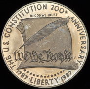 1 доллар 1987 "200 лет Конституции США" (США) S
