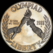 1 доллар 1988 "XXIV летние Олимпийские Игры, Сеул 1988" (США) S