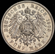 5 марок 1908 (Саксония)