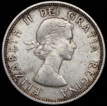 1 доллар 1964 "100 лет Шарлоттауну и Квебеку" (Канада)