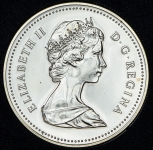 1 доллар 1981 "100 лет Трансконтинентальной железной дороге" (Канада)