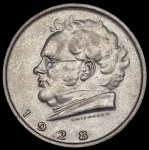 2 шиллинга 1928 "100 лет со дня смерти Франца Шуберта" (Австрия)