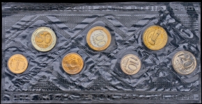 Годовой набор монет РФ 1992 (в мяг. запайке) СПМД