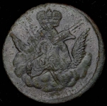 Копейка 1755 без букв (Бит. R3, Иль. 25р., Петр. 75р.)