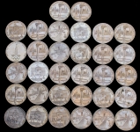 Набор из 32-х монет 1 рубль СССР "Олимпиада-80"