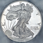 1 доллар 1996 "Американский серебряный орел" (США) (в слабе)