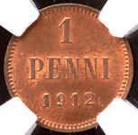 1 пенни 1912 (Финляндия) (в слабе)