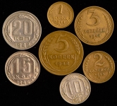 Годовой набор монет СССР 1948 года