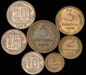 Годовой набор монет СССР 1949 года