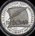 1 доллар 1987 "200 лет Конституции США" (США) S