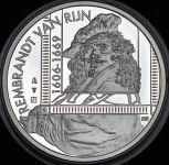 Медаль "Рембрандт и его ученики: Титус за партой 1655" (Нидерланды)