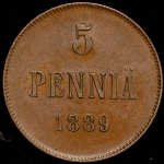 5 пенни 1889 (Финляндия)