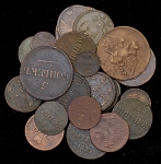 Набор из 26-ти медных монет
