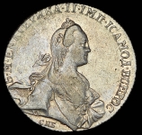 Рубль 1766 СПБ-ТI-АШ