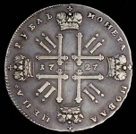 Рубль 1727 (одна звзда на реверсе)