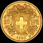 20 франков 1927 (Швейцария) А