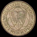 3 марки 1930 "Освобождение Рейнланда" (Германия)  А