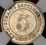 5 центов 1910 (Стрейтс Сетлментс) (в слабе)