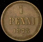 1 пенни 1873 (Финляндия)