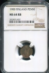 1 пенни 1900 (Финляндия) (в слабе)
