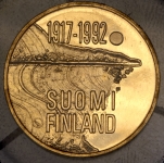 1000 марок 1992 "75-летие независимости Финляндии" (в п/у) (Финляндии)