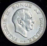 2 кроны 1958 "18 лет принцессе Маргрете" (Дания)