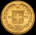 20 франков 1889 (Швейцария)
