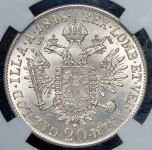 20 крейцеров 1848 (Австрия) (в слабе)