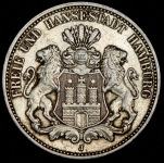 3 марки 1909 (Гамбург) J