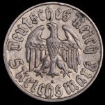 5 марок 1933 "450 лет со дня рождения Мартина Лютера" (Германия) А