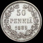 50 пенни 1889 (Финляндия) L