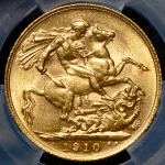 Соверен 1910 (Великобритания) (в слабе)