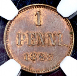 1 пенни 1888 (Финляндия) (в слабе)