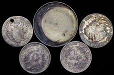 Набор из 5-ти сер. монет (страны Европы)