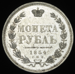 Рубль 1854 СПБ-НI