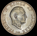 2 кроны 1958 "18 лет принцессе Маргрете" (Дания)