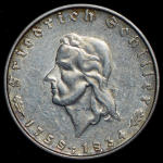 2 марки 1934 "175 лет со дня рождения Фридриха Шиллера" (Германия) F