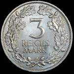 3 марки 1925 "1000-летие Рейнланда" (Германия) А